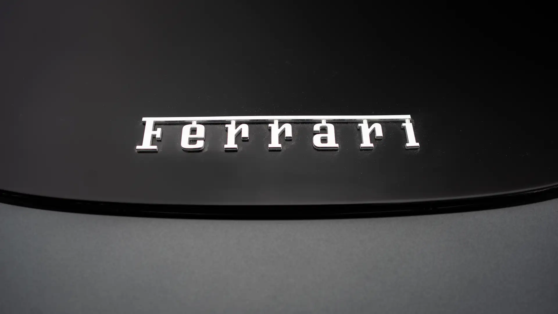 The Ferrari lettering on our Roma.